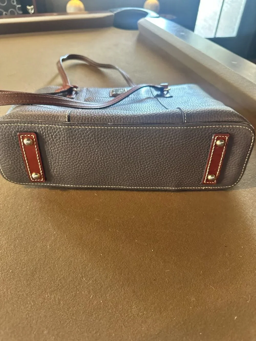 Dooney & Bourke Elephant Grey Pebble Grain Lexington Tote